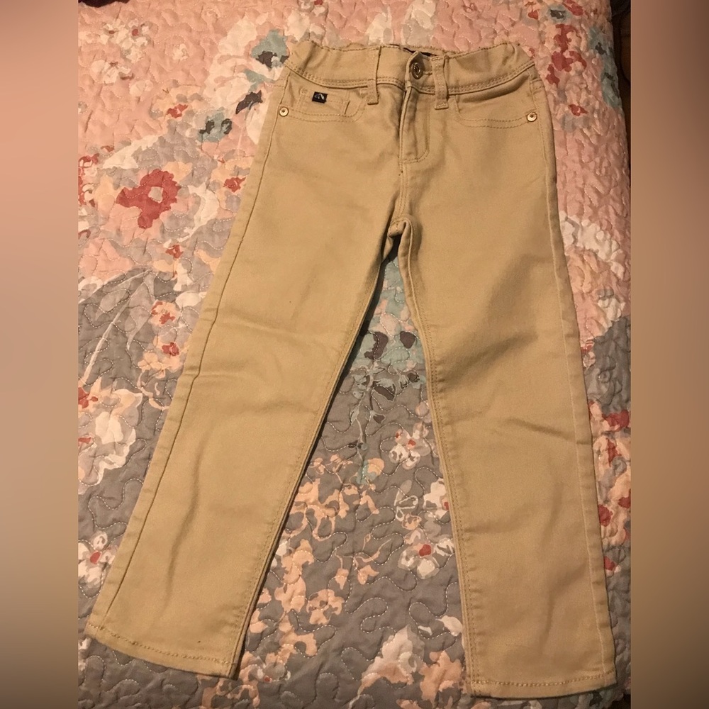 Khaki straight legged jeans size 4T
